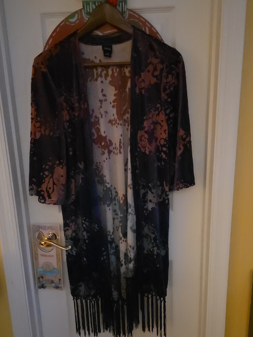 Disney's Aladdin Black and Purple Fringe Kimono